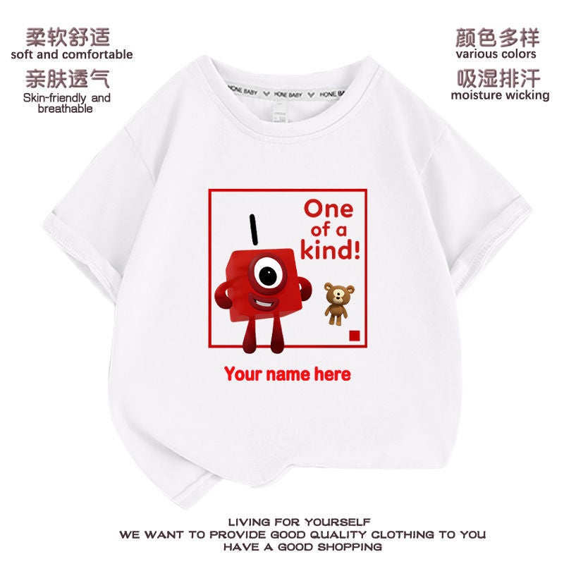 Digital Building Blocks T-Shirt Numberblocks Children'S Clothes Boys And Girls Digital Pattern Short Sleeve Suit Summer 1-10 - Image 3